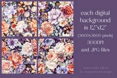 Autumn Floral Pattern, Fall Flowers Seamless Patterns, s3 Product Image 2