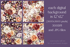 Autumn Floral Pattern, Fall Flowers Seamless Patterns, s31 Product Image 2