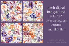 Autumn Floral Pattern, Fall Flowers Seamless Patterns, s32 Product Image 2