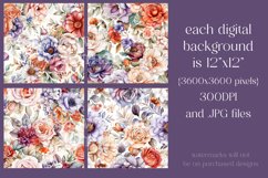 Autumn Floral Pattern, Fall Flowers Seamless Patterns, s33 Product Image 2