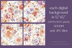 Autumn Floral Pattern, Fall Flowers Seamless Patterns, s34 Product Image 2
