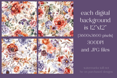 Autumn Floral Pattern, Fall Flowers Seamless Patterns, s36 Product Image 2