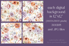 Autumn Floral Pattern, Fall Flowers Seamless Patterns, s37 Product Image 2