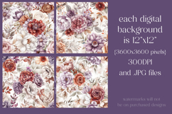 Autumn Floral Pattern, Fall Flowers Seamless Patterns, s39 Product Image 2
