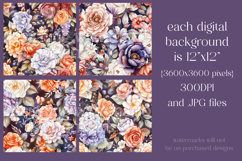 Autumn Floral Pattern, Fall Flowers Seamless Patterns, s4 Product Image 2