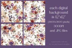 Autumn Floral Pattern, Fall Flowers Seamless Patterns, s42 Product Image 2