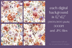 Autumn Floral Pattern, Fall Flowers Seamless Patterns, s43 Product Image 2