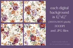 Autumn Floral Pattern, Fall Flowers Seamless Patterns, s45 Product Image 2