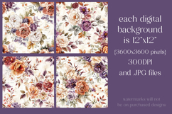 Autumn Floral Pattern, Fall Flowers Seamless Patterns, s47 Product Image 2