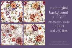 Autumn Floral Pattern, Fall Flowers Seamless Patterns, s48 Product Image 2