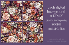 Autumn Floral Pattern, Fall Flowers Seamless Patterns, s50 Product Image 2