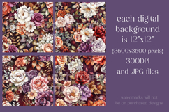 Autumn Floral Pattern, Fall Flowers Seamless Patterns, s52 Product Image 2