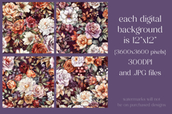 Autumn Floral Pattern, Fall Flowers Seamless Patterns, s54 Product Image 2