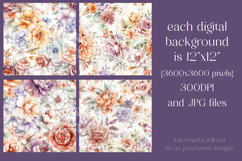 Autumn Floral Pattern, Fall Flowers Seamless Patterns, s7 Product Image 2