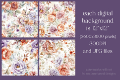 Autumn Floral Pattern, Fall Flowers Seamless Patterns, s8 Product Image 2
