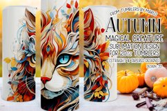 Autumn Tumbler Sublimation, Autumn Mystical Creature, d33 Product Image 1