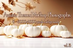 Autumn Mockups, Fall Season Table Top Mockup Photographs Product Image 1