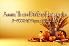 Autumn Mockups, Fall Season Table Top Mockup Photographs Product Image 1