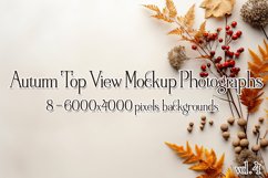Autumn Mockups, Fall Season Top View Mockup Photographs Product Image 1