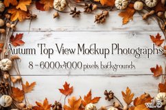Autumn Mockups, Fall Season Top View Mockup Photographs Product Image 1