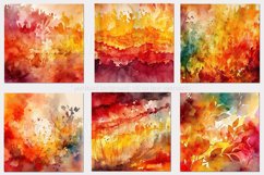 Watercolor Backgrounds, 15x15 Fall Autumn Season Watercolor Product Image 2