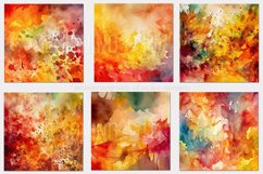 Watercolor Backgrounds, 15x15 Fall Autumn Season Watercolor Product Image 5