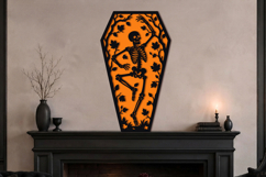 Autumn Skeleton Coffin Halloween SVG Product Image 2
