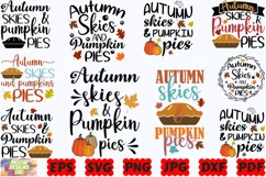 Autumn Skies Pumpkin Pies SVG | Autumn SVG | Pumpkin SVG Product Image 1