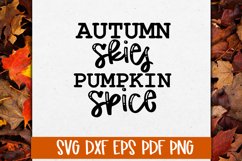 Autumn Skies Pumpkin Spice SVG Cut file Product Image 1