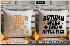 Autumn Skies And Apple Pies SVG File | Fall Retro SVG Product Image 3