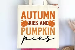 Autumn Skies And Pumpkin Pies SVG , Fall Leaves SVG Product Image 3