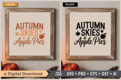 Autumn Skies & Apple Pies SVG File | Fall SVG | Autumn SVG Product Image 5