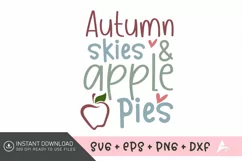 Autumn & skies apple pies SVG , Harvest Season SVG Product Image 1