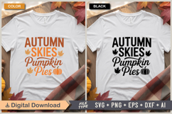 Autumn Skies Pumpkin Pies SVG File | Fall SVG | Autumn SVG Product Image 1
