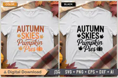 Autumn Skies Pumpkin Pies SVG File | Fall SVG | Autumn SVG Product Image 1