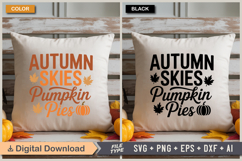 Autumn Skies Pumpkin Pies SVG File | Fall SVG | Autumn SVG Product Image 3