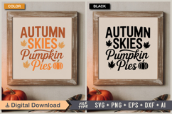 Autumn Skies Pumpkin Pies SVG File | Fall SVG | Autumn SVG Product Image 5