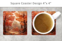 Autumn Square Coaster, autumn card Product Image 1