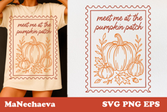 Vintage Fall Stamp SVG Bundle | Cozy Autumn Clipart Pack Product Image 4