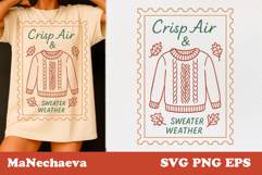 Vintage Fall Stamp SVG Bundle | Cozy Autumn Clipart Pack Product Image 12