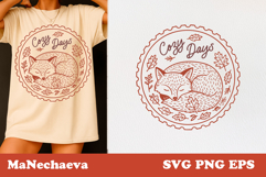 Vintage Fall Stamp SVG Bundle | Cozy Autumn Clipart Pack Product Image 14