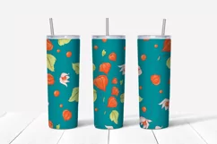 Autumn sublimation design Skinny tumbler wrap design 