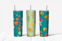 Autumn sublimation design Skinny tumbler wrap design 