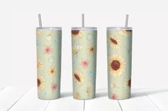 Autumn sublimation design Skinny tumbler wrap design 