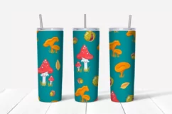 Autumn sublimation design Skinny tumbler wrap design 