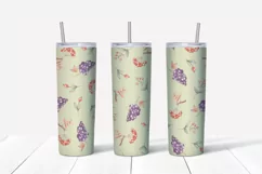 Autumn sublimation design Skinny tumbler wrap design 