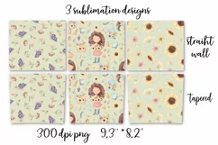Autumn sublimation design Skinny tumbler wrap design 