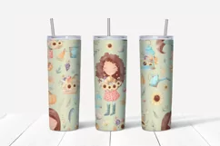 Autumn sublimation design Skinny tumbler wrap design 