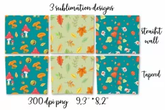Autumn sublimation design Skinny tumbler wrap design 