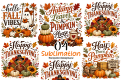 Autumn Sublimation, Fall Sublimation, Pumpkin Autumn PNG Product Image 1
